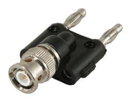CT2940 - CAL TEST ELECTRONICS - CT2940 - Connector Adapter, 500 V, 3 A, BNC Coaxial, 1 Ways, Plug, Banana - 4mm x 2, 2 Ways, Plug, Plug