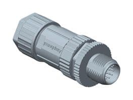 M12D-04BMMA-SL8001 - AMPHENOL LTW - M12D-04BMMA-SL8001 - Sensor Connector, M Series, M12, Male, 4 Positions, Solder Pin, Straight Cable Mount