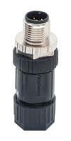 MSAS-08BMMB-SL7001 - AMPHENOL LTW - MSAS-08BMMB-SL7001 - Sensor Connector, M Series, M12, Male, 8 Positions, Screw Pin, Straight Cable Mount
