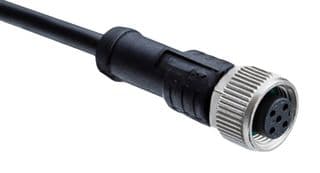 M12A-04BFFM-SL8D01 - AMPHENOL LTW - M12A-04BFFM-SL8D01 - Sensor Cable, M12 Sensor Straight Receptacle, Free End, 4 Positions, 1 m, 3.3 ft, M Series