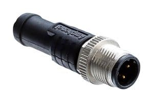M12A-04BMMM-SL8D01 - AMPHENOL LTW - M12A-04BMMM-SL8D01 - Sensor Cable, M12 Plug, Free End, 4 Positions, 1 m, 3.3 ft, M Series