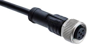 M12A-05BFFM-SL8D01 - AMPHENOL LTW - M12A-05BFFM-SL8D01 - Sensor Cable, M12 Receptacle, Free End, 5 Positions, 1 m, 3.3 ft, M Series