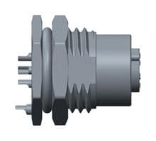 MSAP-04PFFS-SF8002 - AMPHENOL LTW - MSAP-04PFFS-SF8002 - Sensor Connector, M Series, M12, Female, 4 Positions, Solder Socket, Straight Panel Mount