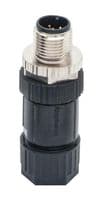 MSAS-04BMMB-SL7001 - AMPHENOL LTW - MSAS-04BMMB-SL7001 - Sensor Connector, M Series, M12, Male, 4 Positions, Screw Pin, Straight Cable Mount