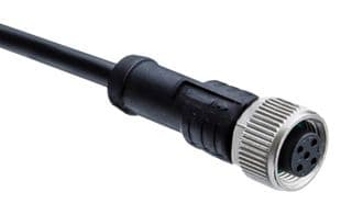 M12A-03BFFM-SL8D01 - AMPHENOL LTW - M12A-03BFFM-SL8D01 - Sensor Cable, M12 Receptacle, Free End, 3 Positions, 1 m, 3.3 ft, M Series