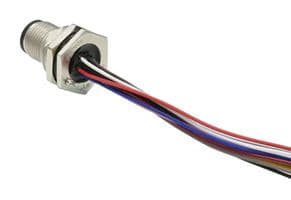 M12A-17PMMC-SF8B20 - AMPHENOL LTW - M12A-17PMMC-SF8B20 - Sensor Cable, M12 Plug, Free End, 17 Positions, 200 mm, 7.87 ", M Series