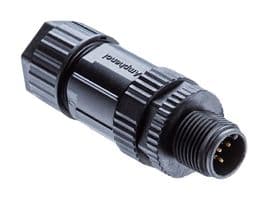 MSAP-04BMMA-SL8001 - AMPHENOL LTW - MSAP-04BMMA-SL8001 - Sensor Connector, M Series, M12, Male, 4 Positions, Solder Pin, Straight Cable Mount