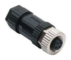 M12A-03BFFB-SL7001 - AMPHENOL LTW - M12A-03BFFB-SL7001 - Sensor Connector, M Series, M12, Female, 3 Positions, Screw Socket, Straight Cable Mount