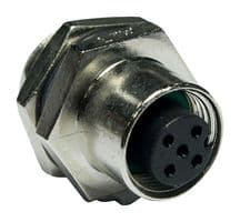 M12D-04PFFS-SH8002 - AMPHENOL LTW - M12D-04PFFS-SH8002 - Sensor Connector, M Series, M12, Female, 4 Positions, Solder Socket, Straight Panel Mount