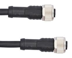 M12A04FL-12AFL-SB001 - AMPHENOL LTW - M12A04FL-12AFL-SB001 - Sensor Cable, M12 Plug, M12 Plug, 4 Positions, 1 m, 3.3 ft, M Series