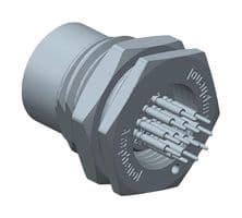 M12A-04PFFP-SF8002 - AMPHENOL LTW - M12A-04PFFP-SF8002 - Sensor Connector, M Series, M12, Female, 4 Positions, Solder Socket, Straight Panel PCB Mount