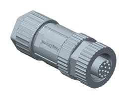M12D-04BFFB-SL7001 - AMPHENOL LTW - M12D-04BFFB-SL7001 - Sensor Connector, M Series, M12, Female, 4 Positions, Screw Socket, Straight Cable Mount
