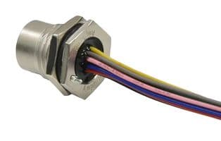 M12A-05PFFC-SF8BA0 - AMPHENOL LTW - M12A-05PFFC-SF8BA0 - Sensor Cable, M12 Receptacle, Free End, 5 Positions, 1 m, 3.3 ft, M Series