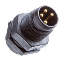 8P-04PMMS-SF7001 - AMPHENOL LTW - 8P-04PMMS-SF7001 - Sensor Connector, M Series, M8, Male, 4 Positions, Solder Pin, Straight Panel Mount