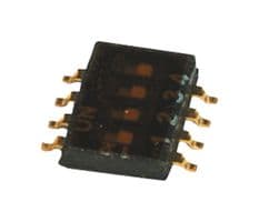 97C04SRT - GRAYHILL - 97C04SRT - DIP / SIP Switch, 4 Circuits, Slide, Surface Mount, SPST, 24 V, 25 mA