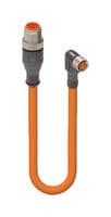 RST 4-RKMWV 4-1006/10 M - LUMBERG AUTOMATION - RST 4-RKMWV 4-1006/10 M - Sensor Cable, A Coded, Unshielded, M12 Plug, 90° M8 Receptacle, 4 Positions, 10 m, 32.8 ft