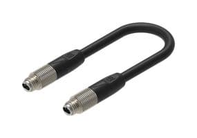 RSMGVS-8M-RSMGVS-8M-1014/1 M - LUMBERG AUTOMATION - RSMGVS-8M-RSMGVS-8M-1014/1 M - Ethernet Cable, 6P-M8 to 6P-M8, IP65/67, SPE Plug to SPE Plug, Black, 1 m, 3.3 ft
