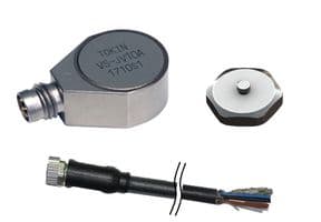 VS-JV02A-K04 - KEMET - VS-JV02A-K04 - Vibration Sensor, 2 mV/m/s², 500µA, 5.5 V, Panel / Chassis, Cable and Stud