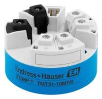 TMT31-URA1A1A1PA - ENDRESS+HAUSER - TMT31-URA1A1A1PA - Temperature Transmitter, -50 to 250°C, PT100/1000, 10 to 36V, 4mA to 20mA, Screw, iTEMP TMT31 Series