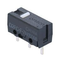 D2FC-F-7N(100M) - OMRON ELECTRONIC COMPONENTS - D2FC-F-7N(100M) - Microswitch, Ultra Subminiature, Pin Plunger, SPST-NO, PC Pin, 1 mA, 6 V