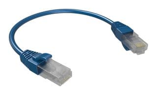 RJE1Y26915C42401 - AMPHENOL COMMUNICATIONS SOLUTIONS - RJE1Y26915C42401 - Ethernet Cable, 8P8C, Overmolded, Cat6, RJ45 Plug to RJ45 Plug, UTP (Unshielded Twisted Pair), Blue