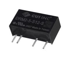 DRM2-12-D12-S - CUI - DRM2-12-D12-S - Isolated Through Hole DC/DC Converter, ITE & Industrial, SIP, 1:1, 2 W, 2 Output, 12 VDC