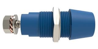 990233235 - SCHUTZINGER - 990233235 - Banana Test Connector, 4mm Dia, Jack, Panel Mount, 32 A, 1 kV, Nickel Plated Contacts, Blue