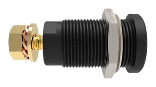 99023251 - SCHUTZINGER - 99023251 - Banana Test Connector, 4mm Dia, Jack, Panel Mount, 32 A, 1 kV, Gold Plated Contacts, Black