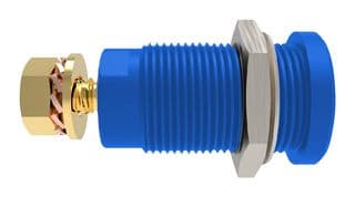 99023253 - SCHUTZINGER - 99023253 - Banana Test Connector, 4mm Dia, Jack, Panel Mount, 32 A, 1 kV, Gold Plated Contacts, Blue