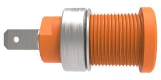 99023279 - SCHUTZINGER - 99023279 - Banana Test Connector, 4mm Dia, Jack, Panel Mount, 24 A, 1 kV, Nickel Plated Contacts, Orange