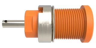99023280 - SCHUTZINGER - 99023280 - Banana Test Connector, 4mm Dia, Jack, Panel Mount, 10 A, 1 kV, Nickel Plated Contacts, Orange