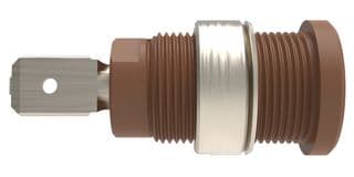 99023282 - SCHUTZINGER - 99023282 - Banana Test Connector, 4mm Dia, Jack, Panel Mount, 24 A, 1 kV, Nickel Plated Contacts, Brown