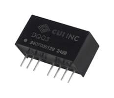 DQQ3-24-D12-S - CUI - DQQ3-24-D12-S - Isolated Through Hole DC/DC Converter, ITE, SIP, 4:1, 3 W, 2 Output, 12 VDC