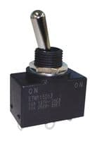 ETW115D12 - NIDEC COMPONENTS - ETW115D12 - Toggle Switch, Sealed, On-On, SPDT, Non Illuminated, ETW Series, Panel Mount, 15 A