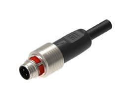 RP12M-MSSV4D-0508-0300 - LUMBERG AUTOMATION - RP12M-MSSV4D-0508-0300 - Sensor Cable, Railway Push Pull, D Code, M12 Plug, Free End, 4 Positions, 3 m, 9.8 ft