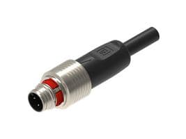PP12M-MSSV4A-0288-0100 - LUMBERG AUTOMATION - PP12M-MSSV4A-0288-0100 - Sensor Cable, Standard Push Pull, A Code, M12 Plug, Free End, 4 Positions, 1 m, 3.3 ft