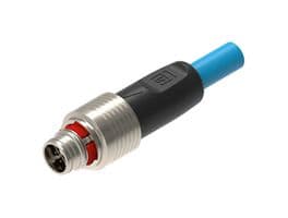 RP12M-MSSV8X-0552-0100 - LUMBERG AUTOMATION - RP12M-MSSV8X-0552-0100 - Sensor Cable, Railway Push Pull, X Code, M12 Plug, Free End, 8 Positions, 1 m, 3.3 ft