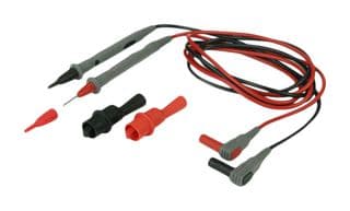 CT2900A - CAL TEST ELECTRONICS - CT2900A - Test Lead Set, Test Tip Probe, 4mm Right Angle Banana Plug, Shrouded, 1 kV, 12 A, Black, Red, 1 m