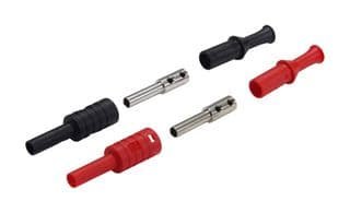 CT3207 - CAL TEST ELECTRONICS - CT3207 - Banana Test Connector, DIY, 4mm, Sheathed, Jack, Cable Mount, 36 A, 1 kV, Black, Red