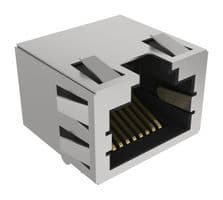 RJE4B1881401 - AMPHENOL COMMUNICATIONS SOLUTIONS - RJE4B1881401 - Modular Connector, RJ45 Jack, 1 x 1 (Port), 8P8C, Through Hole Mount