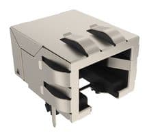 RJE151885110 - AMPHENOL COMMUNICATIONS SOLUTIONS - RJE151885110 - Modular Connector, RJ45 Jack, 1 x 1 (Port), 8P8C, Cat5, Through Hole Mount