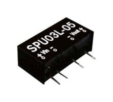 SPU03L-05 - MEAN WELL - SPU03L-05 - Isolated Through Hole DC/DC Converter, Industrial, SIP, 3 W, 1 Output, 5 V