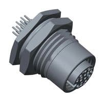 MSAS-04PFFP-SF8002 - AMPHENOL LTW - MSAS-04PFFP-SF8002 - Sensor Connector, M12, Female, 4 Positions, Solder Socket, Straight Panel Mount