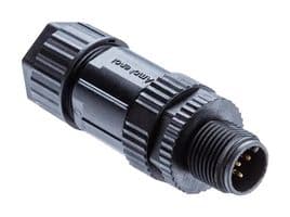 MSAP-05BMMA-SL8001 - AMPHENOL LTW - MSAP-05BMMA-SL8001 - Sensor Connector, M Series, M12, Male, 5 Positions, Solder Pin, Straight Cable Mount