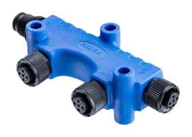 P-555500-FFFM00-S001 - AMPHENOL LTW - P-555500-FFFM00-S001 - Sensor Splitter, NMEA 2000, T - Style, Cable Mount, 5 Position Plug, 3 x 5 Position Receptacle