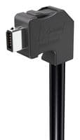 ND9ACJ250AF - AMPHENOL COMMUNICATIONS SOLUTIONS - ND9ACJ250AF - Ethernet Cable, Upward Bend, Cat6a, 90° IX Type A Plug to Free End, FTP (Foiled Twisted Pair), Grey