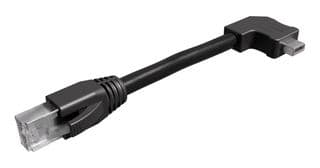 ND9ACJ250AH - AMPHENOL COMMUNICATIONS SOLUTIONS - ND9ACJ250AH - Ethernet Cable, Upward Bend, Cat6a, 90° IX Type A Plug to RJ45 Plug, FTP (Foiled Twisted Pair)