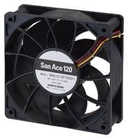 9RA1212E1001 - SANYO DENKI - 9RA1212E1001 - DC Axial Fan, 12 V, Square, 120 mm, 38 mm, Ball Bearing, 120 CFM
