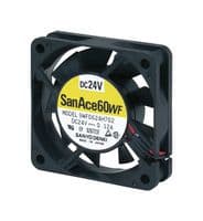 9WF0624H701 - SANYO DENKI - 9WF0624H701 - DC Axial Fan, 24 V, Square, 60 mm, 15 mm, Ball Bearing, 18.3 CFM