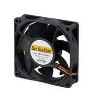 9WFA0924G4001 - SANYO DENKI - 9WFA0924G4001 - DC Axial Fan, 24 V, Square, 92 mm, 25 mm, Ball Bearing, 100.6 CFM